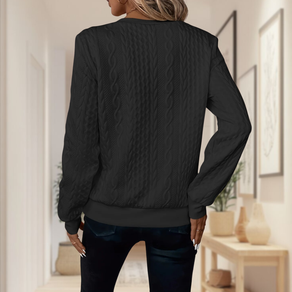 Marlyn - Stickad tröja med dragkedja